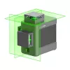 Láser de líneas cruzadas verde HOTO QWFGJ002 — alcance máx. 30 m, herramienta de alineación interior