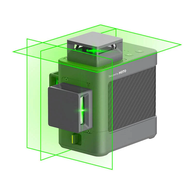 Láser de líneas cruzadas verde HOTO QWFGJ002 — alcance máx. 30 m, herramienta de alineación interior