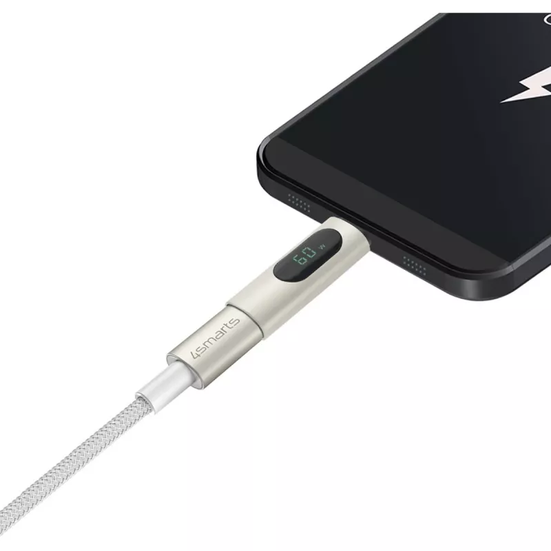 Cable USB-C a USB-C 4smarts PremiumCord 100W 3 m blanco - 3 m - USB C - USB C - USB 2.0 - 0,48 Gbit/s - blanco