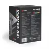 Disipador de CPU por aire SAVIO SAVGCOVORTEXX2ARGB con 4 heatpipes, ventilador ARGB de 120 mm, negro