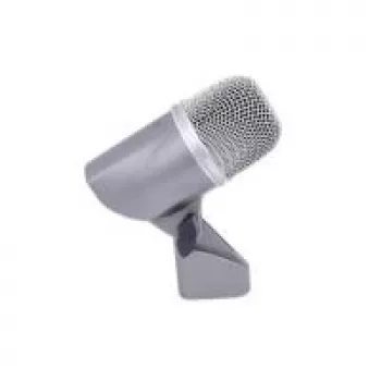 Micrófono de instrumento Omnitronic 13030902 — XLR-3 cableado, 50–15000 Hz, -55 dB de sensibilidad, plata, funcionamiento DC