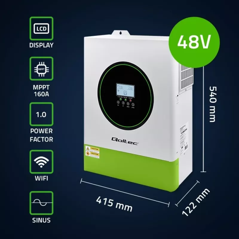 Inversor solar híbrido Qoltec Off-Grid 11000W