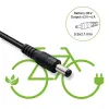 Cargador QOLTEC 36V–42V 4A para e-bike, conector macho DC 5,5×2,1 mm