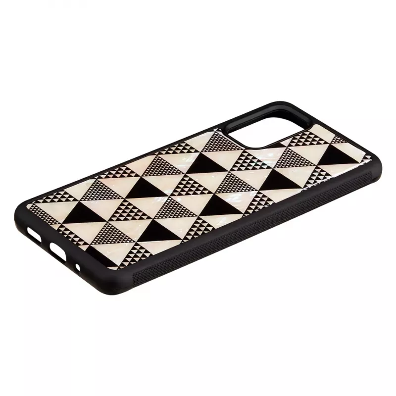 Funda protectora iKins para Samsung Galaxy S20+ — diseño de pirámides negro