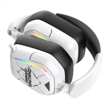 Auriculares con cable/inalámbricos Onikuma GT883 blanco — conexión Bluetooth y por cable, diseño over-ear