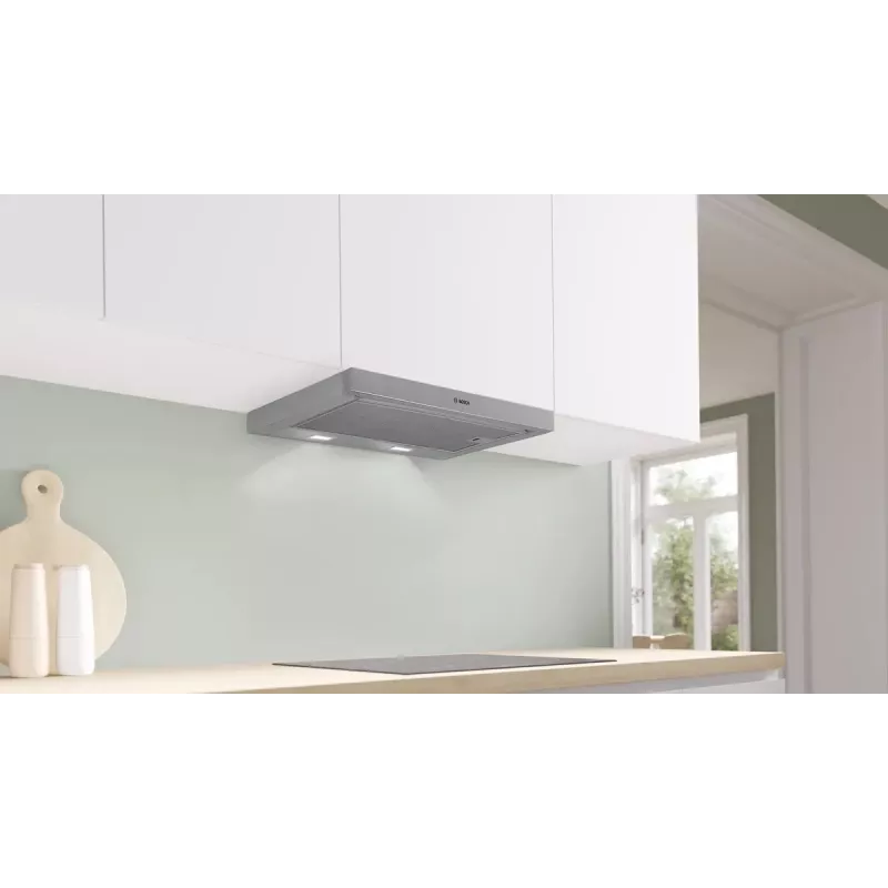 Campana extractora Bosch Serie 2 DFM064W55 de instalación inferior (extraíble) Metallic, Plata 394 m³/h