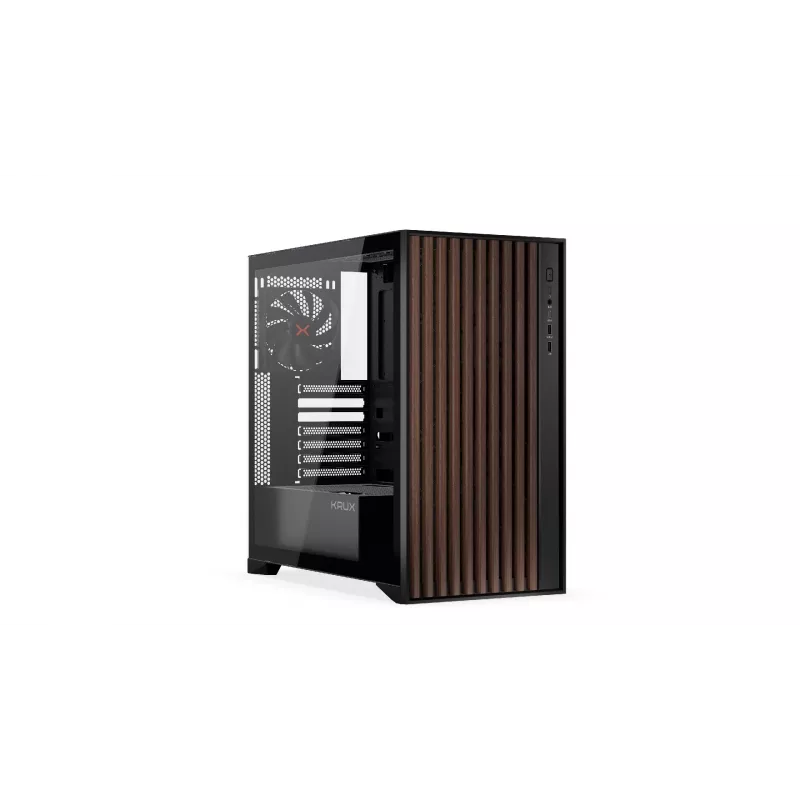 Caja de PC KRUX Palum KRXD008 ATX negra — 2 bahías de 3,5