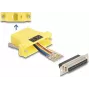 DeLOCK D-Sub 25 pines hembra a RJ45 hembra kit de montaje amarillo VGA RJ-45