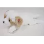 Madej peluche perro bichón habanero, tumbado, 60 cm, blanco/beige