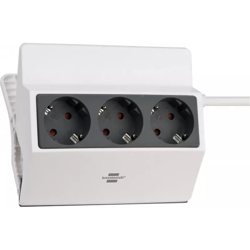 Brennenstuhl 1150070, 3 m, 3 salidas de corriente, para interior, IP20, antracita, blanco, 16 A