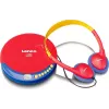 Reproductor de CD portátil Lenco CD-021 Multicolor — reproductor de CD portátil para reproducción de audio, funciona con pilas o red eléctrica