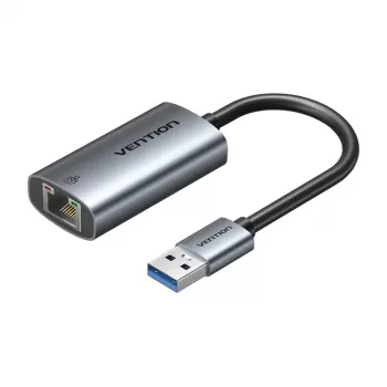 Adaptador USB a Gigabit Ethernet Vention CEZ — interfaz host USB por cable, 1000 Mbit/s, gris