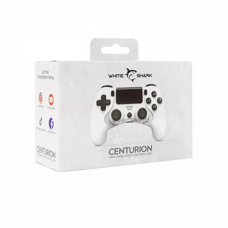 Gamepad White Shark CENTURION negro blanco Bluetooth PlayStation 4 3