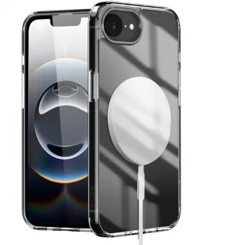 Nevox StyleShell SHOCKFlex - compatible con iPhone 16e/17e MagSafe transparente