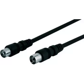 Wentronic Goobay cable de conexión de antena, negro, 20 m - conector macho IEC/coaxial conector hembra IEC/coaxial (50913)