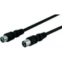 Wentronic Goobay cable de conexión de antena, negro, 20 m - conector macho IEC/coaxial conector hembra IEC/coaxial (50913)