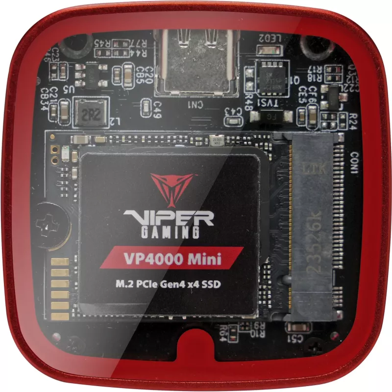 Carcasa externa M.2-NVMe PATRIOT EV330U31CK para SSD 2230, USB Type-C 3.2 Gen2 10 Gbit/s