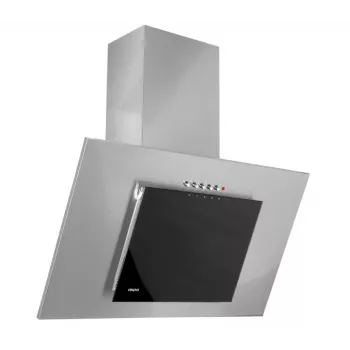 Campana extractora AKPO WK-4 Nero Eco 60, 600 mm, acero inoxidable y vidrio templado, 326 m³/h, filtro antigrasa de aluminio, 55–61 dB