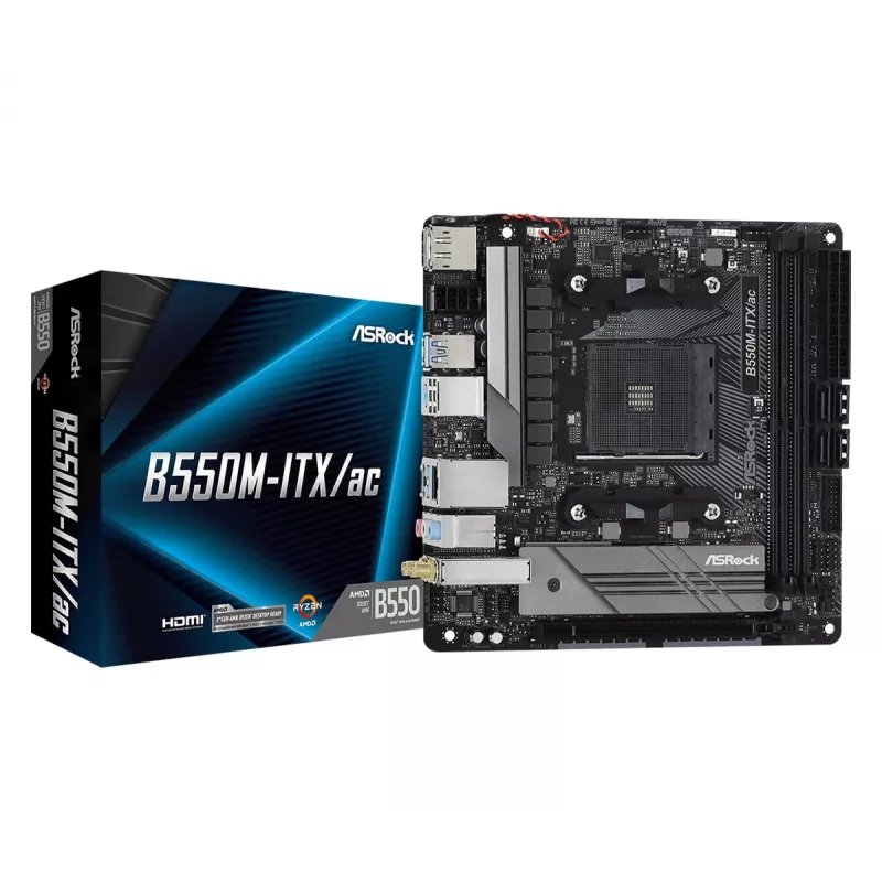 Placa base ASRock B550M-ITX/ac AMD B550 Socket AM4 Mini ITX