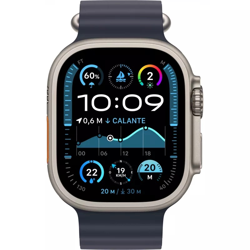 APPLE Watch Ultra 2 GPS + Cellular 49mm carcasa de titanio natural con correa Ocean navy