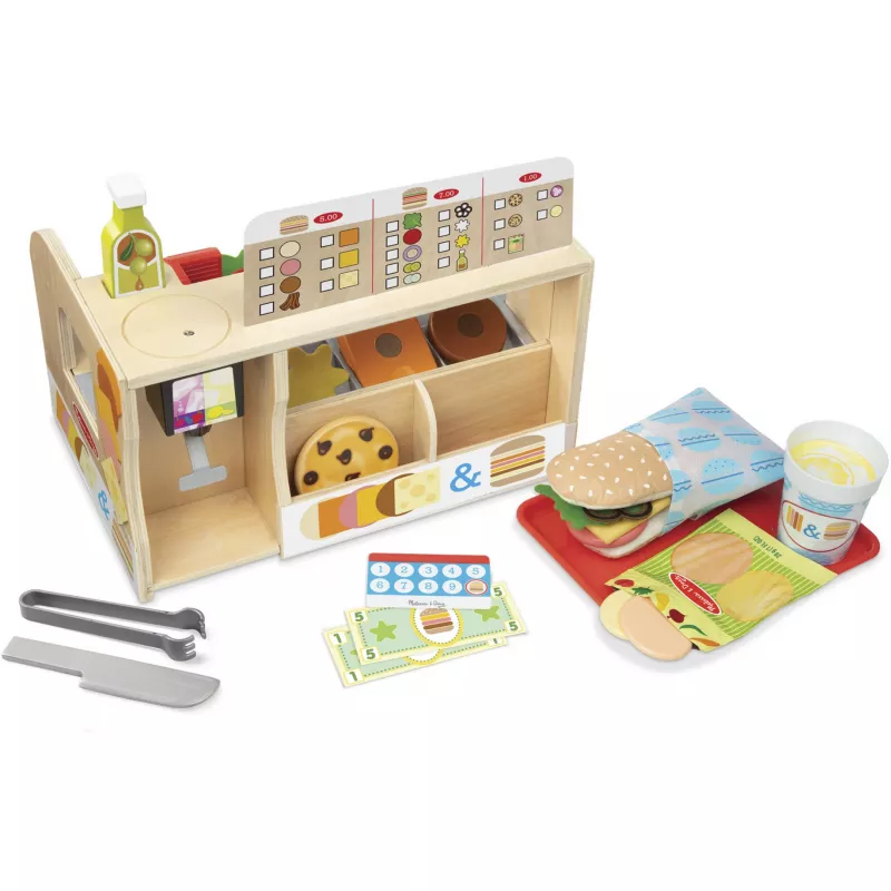 Melissa & Doug Slice & Stack Sandwich Counter 6074860 cocinita de juguete de madera