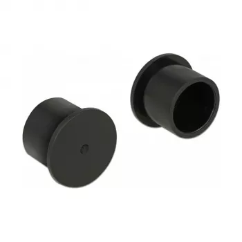 DeLOCK 60168 Tapa antipolvo para conector cinch hembra, negro, 10 uds.