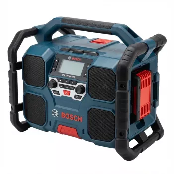 Radio de obra con batería Bosch GPB 18VH-6, compatible con el sistema de baterías Bosch 18V