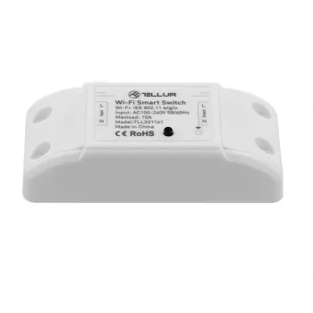 Interruptor WiFi en línea Tellur TLL331161 2200W — relé inteligente en línea para lámparas y dispositivos