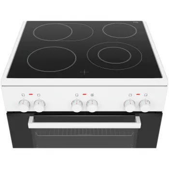 Bosch HKA090220 cocina independiente eléctrica con placa vitrocerámica blanca