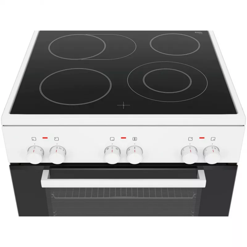Bosch HKA090220 cocina independiente eléctrica con placa vitrocerámica blanca