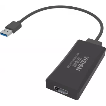 Adaptador gráfico USB Vision TC-USBHDMI 1920 x 1080 píxeles negro
