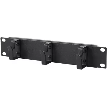 Panel de gestión de cables LOGON RA10110BL negro metal 10 pulgadas
