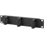 Panel de gestión de cables LOGON RA10110BL negro metal 10 pulgadas