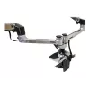 ERGOTRON LX Dual Side-by-Side Arm aluminio pulido plateado
