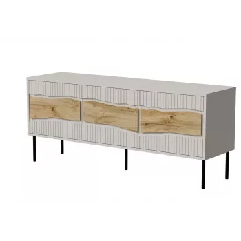 Mueble TV Cama INSERTO 3D 143.5x40x61.5 cashmere + LED