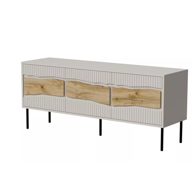 Mueble TV Cama INSERTO 3D 143.5x40x61.5 cashmere + LED
