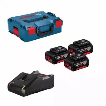 Atornillador BOSCH A BATERÍA 18V 5,0Ah x3 +CARGADOR GAL 18V-40 +LB 0615990L3T OEM