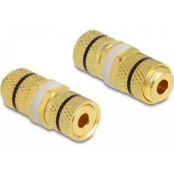 Conector de cable DeLOCK 64144 2 x borne de conexión negro oro