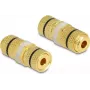 Conector de cable DeLOCK 64144 2 x borne de conexión negro oro
