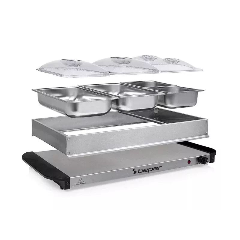 Placa de cocina Beper P101TEM002, 2 zonas de cocción, control táctil