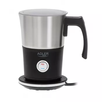 Espumador de leche automático Adler AD 4497 – acero inoxidable, 600W, 120 ml de espuma / 300 ml de calentamiento, caliente y frío