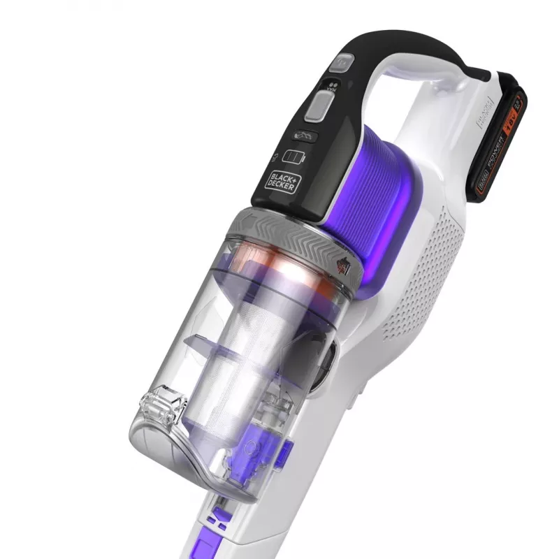 Aspirador escoba Black & Decker BHFEV1825CP aspirador de batería 2 en 1 en seco sin bolsa blanco 2,5 Ah