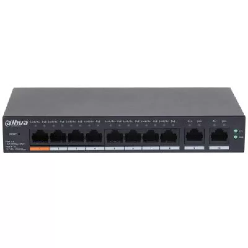 Dahua Technology DH-CS4010-8ET-60 Switch de red Gestionado L2 Fast Ethernet (10/100) Power over Ethernet (PoE) Negro