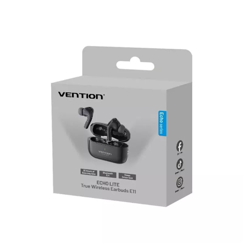 ECHO LITE E11 BT 5.4 NEGRO auriculares inalámbricos