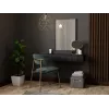 Tocador con espejo cama meble PAFOS 80×41,6×100 cm, marco de MDF, 1 cajón, negro mate