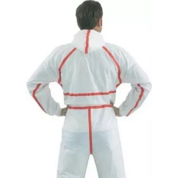 Mono de protección 3M 4565, talla XXL, blanco con detalles rojos