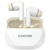 Auriculares CANYON HEXAGON 7 TWS ANC+ENC carga inalámbrica blanco beige