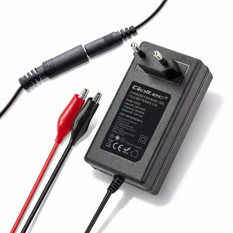 Cargador de baterías QOLTEC 24V 19,2W, Modelo 52662