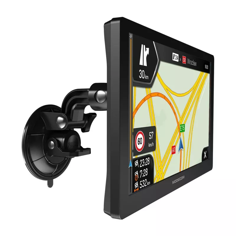 Navegador GPS para coche MODECOM FreeWAY CX 9.0 con iGO Navigation Truck, pantalla táctil de 9 pulgadas, 800×480, 8 GB, Windows CE 6.0, transmisor FM