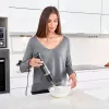 Batidora de mano Black & Decker BXHBA1500E — 1500 W batidora de mano con varilla de acero inoxidable, 20 velocidades, picadora, batidor, pulso